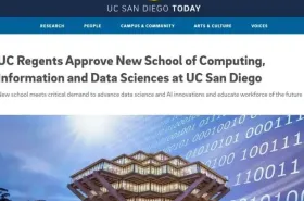 美国留学 | 加州大学圣地亚哥分校宣布成立新学院！扩招8000名计算机专业学生~